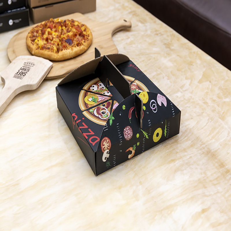 Προσαρμοσμένο διάφορο μέγεθος φορητό κουτί συσκευασίας πίτσας επαναχρησιμοποιήσιμη κυματοειδή κουτί πίτσας παράδοσης